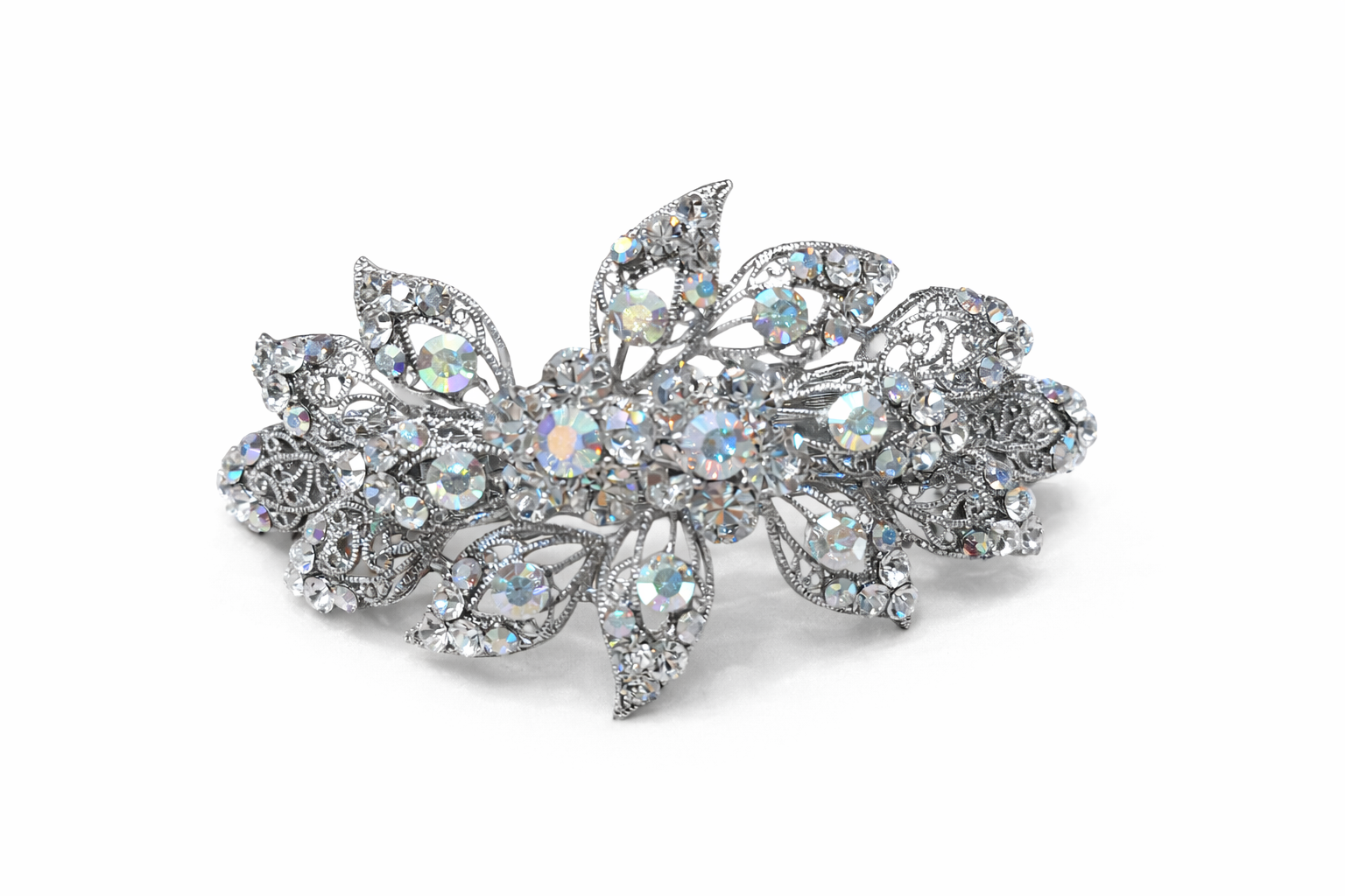 Leaf Crystal barrette