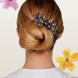 Leaf Crystal barrette