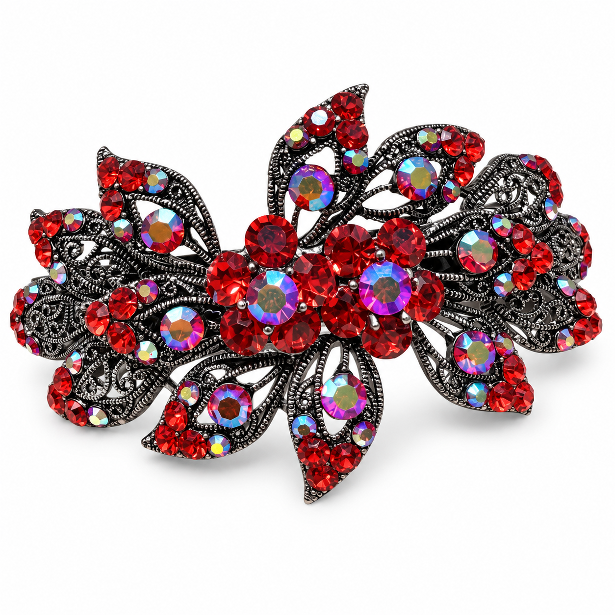 Leaf Crystal barrette