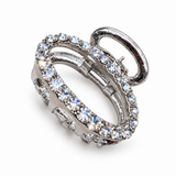 Scarlet Crystal Loop Jaw Clip