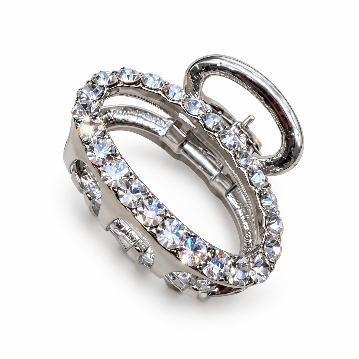 Scarlet Crystal Loop Jaw Clip