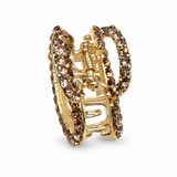 Scarlet Crystal Loop Jaw Clip