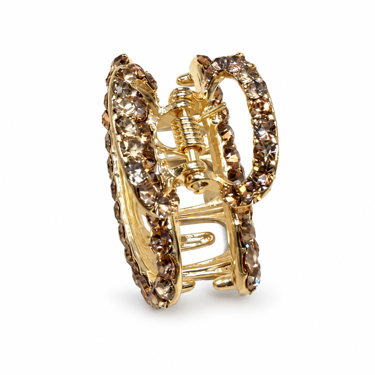 Scarlet Crystal Loop Jaw Clip