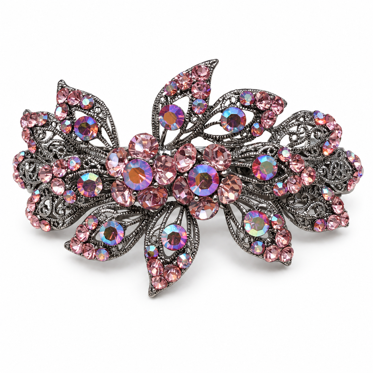 Leaf Crystal barrette