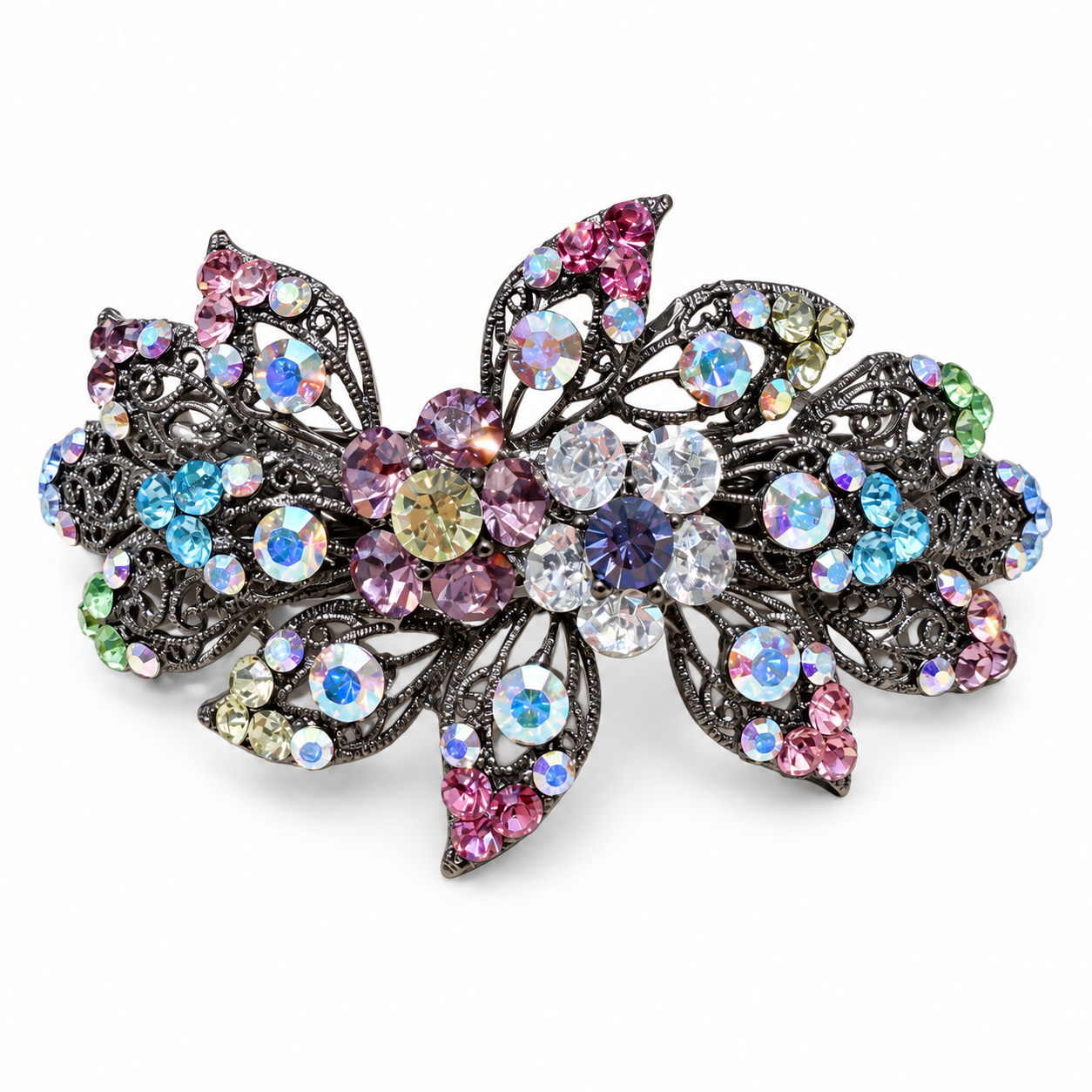 Leaf Crystal barrette
