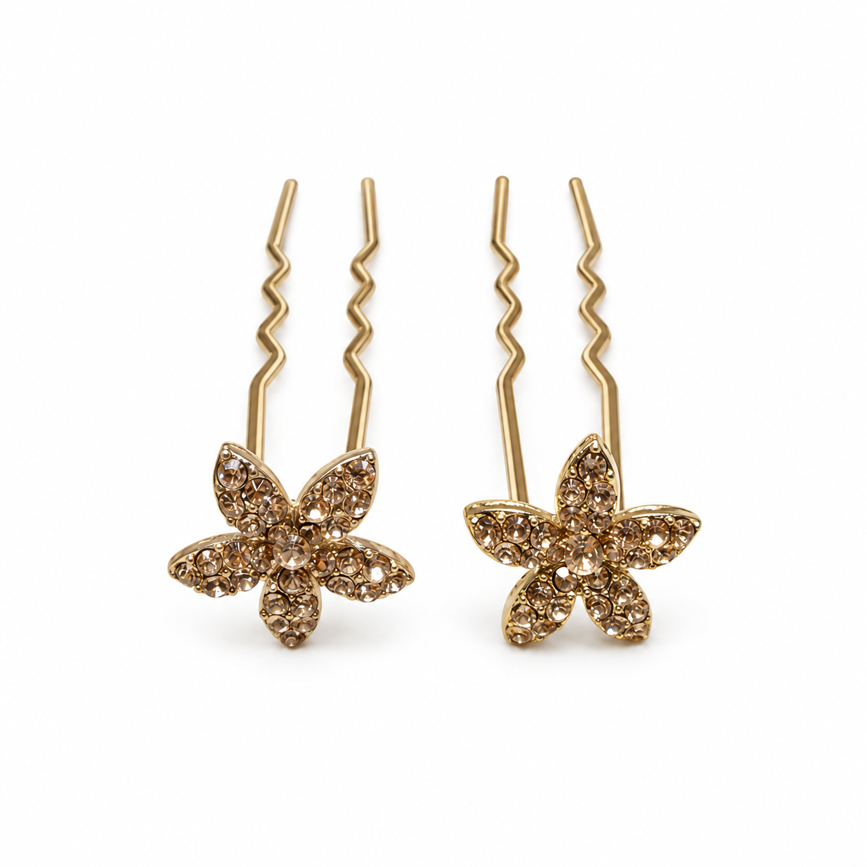 Jasmine Crystal Hair Stick Pair