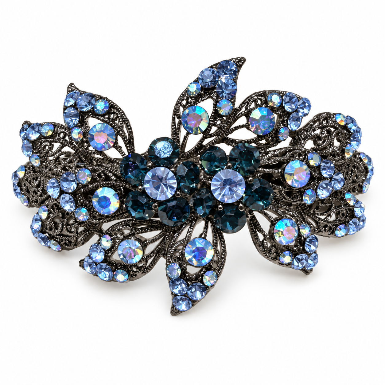Leaf Crystal barrette