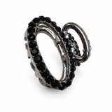 Scarlet Crystal Loop Jaw Clip
