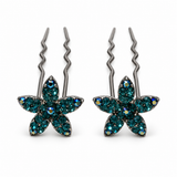 Jasmine Crystal Hair Stick Pair