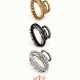 Scarlet Crystal Loop Jaw Clip