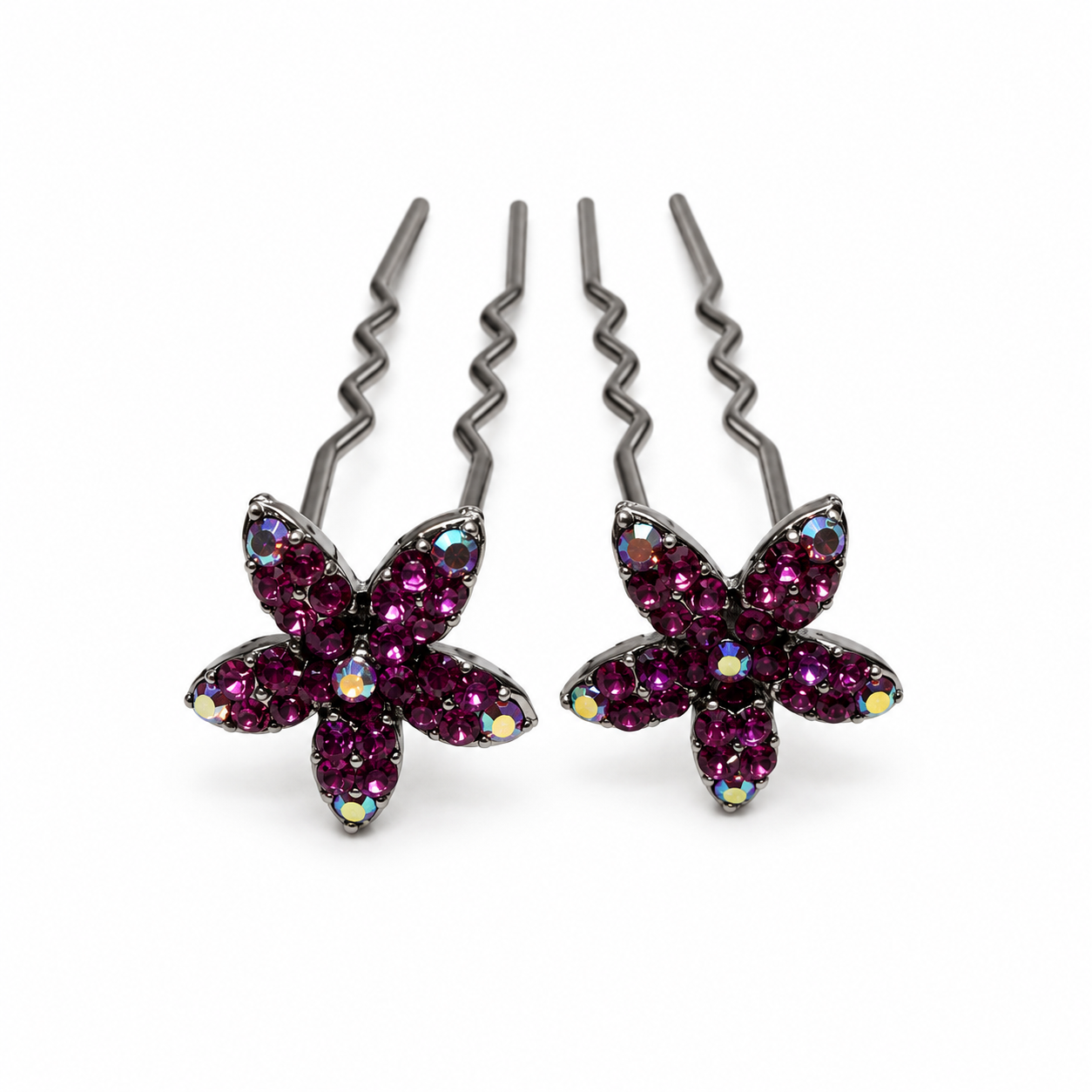 Jasmine Crystal Hair Stick Pair