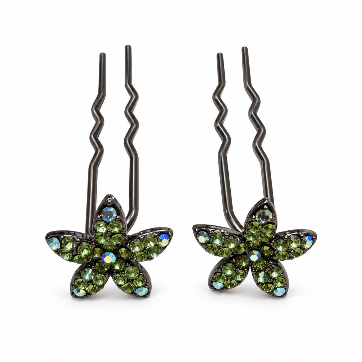 Jasmine Crystal Hair Stick Pair